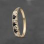 Second Hand 9ct Yellow Gold Sapphire & Cubic Zirconia Half Eternity Ring 41103492