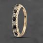 Second Hand 9ct Yellow Gold Sapphire & Cubic Zirconia Half Eternity Ring 41103497