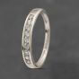 Second Hand 9ct White Gold Cubic Zirconia Channel Set Half Eternity Ring 41103498
