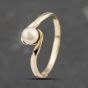 Second Hand 9ct Yellow Gold Cultured Pearl Twist Dress Ring 41103510