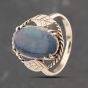 Second Hand Yellow Gold Opal Doublet Large Oval Dress Ring 41103525