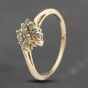 Second Hand 9ct Yellow Gold Alexandrite Twist Cluster Ring 41103551