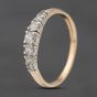 Second Hand 9ct Yellow Gold Cubic Zirconia Half Eternity Ring 41103561