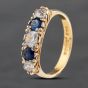 Second Hand Vintage 18ct Yellow Gold Blue & White Spinel Five Stone Ring 41103568