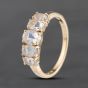 Second Hand 9ct Yellow Gold Moonstone Five Stone Ring 41103577