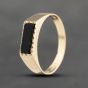 Second Hand 9ct Yellow Gold Onyx Oblong Signet Ring 41103603