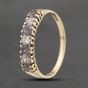 Second Hand 9ct Yellow Gold Amethyst & Cubic Zirconia Half Eternity Ring 41103615