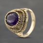Second Hand Vintage 14ct Yellow Gold Amethyst Dress Ring 41103644