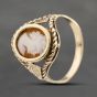 Second Hand Vintage Yellow Gold Cameo Oval Dress Ring 41103650