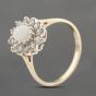 Second Hand 9ct Yellow Gold Opal & Cubic Zirconia Cluster Ring 41103657