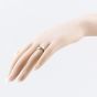 Second Hand 9ct Yellow Gold Glass Half Wishbone Ring 41103676