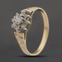Second Hand 9ct Yellow Gold Cubic Zirconia Cluster Ring 41103698