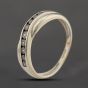 Second Hand 9ct White Gold Cubic Zirconia Channel Set Crossover Half Eternity Ring 41103711