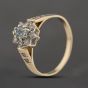 Second Hand 9ct Yellow Gold Blue Topaz Cluster Ring 41103715
