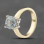 Second Hand 14ct Yellow Gold Aquamarine Solitaire Ring 41103735