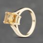 Second Hand 9ct Yellow Gold Citrine Oblong Dress Ring 41103737