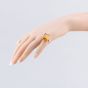 Second Hand Vintage Yellow Gold Synthetic Golden Yellow Sapphire Oblong Dress Ring 41103741