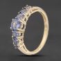 Second Hand 9ct Yellow Gold Tanzanite Seven Stone Ring 41103761