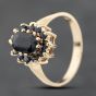 Second Hand Vintage Yellow Gold Sapphire Flower Cluster Ring 41103774