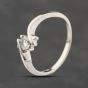 Second Hand 9ct White Gold Cubic Zirconia Twist Solitaire Ring 41103827