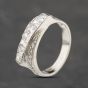 Second Hand 9ct White Gold Cubic Zirconia Triple Crossover Ring 41103828