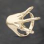 Second Hand 9ct Yellow Gold Cubic Zirconia Hand Dress Ring 41103832