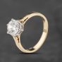Second Hand 14ct Yellow Gold Cubic Zirconia Six Claw Solitaire Ring 41103836