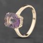 Second Hand 9ct Yellow Gold Amethyst Oval Dress Ring 41103844