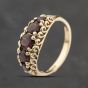 Second Hand 9ct Yellow Gold Garnet Five Stone Ring 41103848
