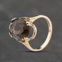Second Hand 9ct Yellow Gold Smoky Quartz Large Oval Dress Ring 41103852