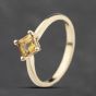 Second Hand 9ct Yellow Gold Citrine Square Dress Ring 41103857