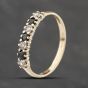 Second Hand 9ct Yellow Gold Sapphire & Cubic Zirconia Half Eternity Ring 41103874