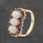 Second Hand 9ct Yellow Gold Opal & Amethyst Oval Dress Ring 41103881