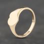 Second Hand 9ct Yellow Gold Plain Heart Signet Ring 41103885