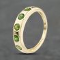 Second Hand 9ct Yellow Gold Diopside Five Stone Ring 41103896