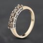 Second Hand 9ct Yellow Gold Smokey Quartz Five Stone Ring 41103899