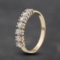 Second Hand 9ct Yellow Gold Cubic Zirconia Half Eternity Ring 41103904