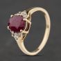 Second Hand 9ct Yellow Gold Ruby Seven Stone Ring 41103907
