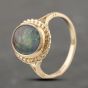 Second Hand 9ct Yellow Gold Opal Doublet Oval Rope Edged Dress Ring 41103914