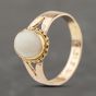 Second Hand Vintage 9ct Rose Gold Opal Oval Rope Edged Dress Ring 41103915