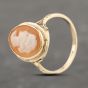 Second Hand 9ct Yellow Gold Cameo Oval Dress Ring 41103918