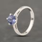 Second Hand 9ct White Gold Tanzanite Six Claw Dress Ring 41103925