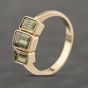 Second Hand 9ct Yellow Gold Peridot Three Stone Ring 41103933