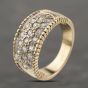 Second Hand 9ct Yellow Gold Cubic Zirconia Pave Dress Ring 41103937