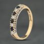 Second Hand 9ct Yellow Gold Sapphire & Cubic Zirconia Half Eternity Ring 41103955