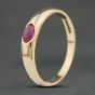 Second Hand 9ct Yellow Gold Ruby Cabochon Cut Dress Ring 41103956