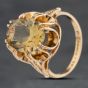 Second Hand 9ct Yellow Gold Smoky Quartz Large Oval Scallop Edge Dress Ring 41103965
