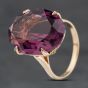 Second Hand 9ct Yellow Gold Amethyst Large Oval Dress Ring 41103984
