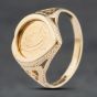 Second Hand 9ct Yellow Gold Pray Signet Ring 41103993
