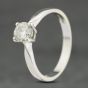 Second Hand 9ct White Gold Moissanite Solitaire Ring 41104010